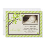 Modern Cherry Blossoms Baby Birth Announcement