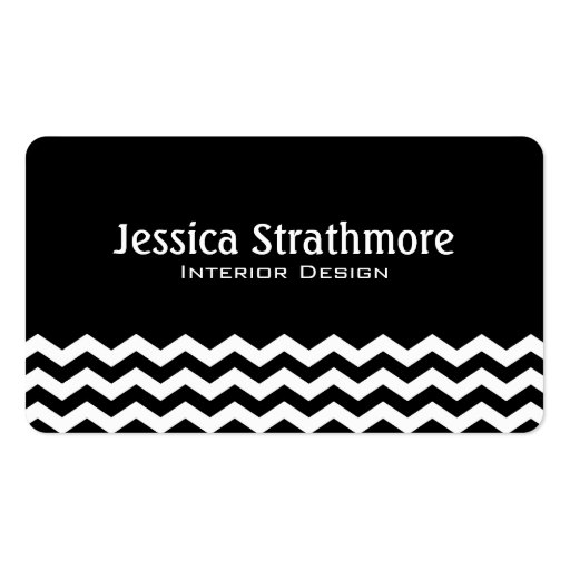 Modern Chevron Business Card (front side)