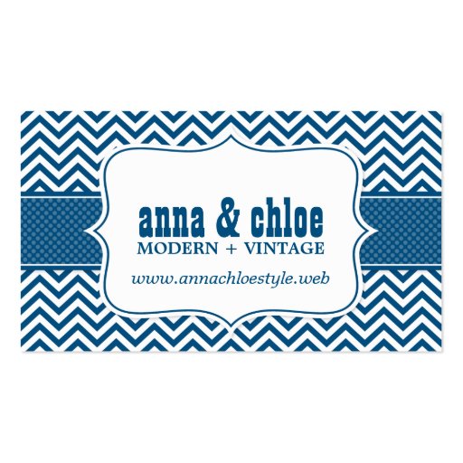 Modern Chevron Stripes Professional Business Card (front side)
