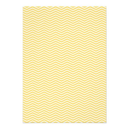 Modern Chevron Wedding Invitation Yellow
