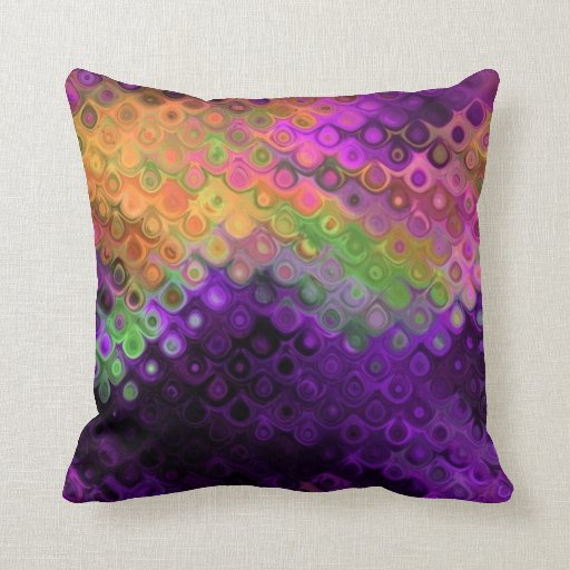 Modern Chic Abstract Peacock Feathers Throw Pillow Zazzle