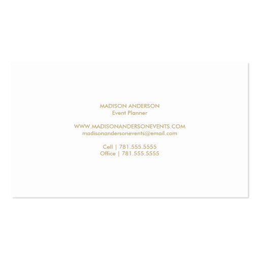 Modern Chic | Business Cards (back side)