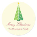 Modern chic Christmas tree custom holiday gift tag stickers by FidesDesign Modern chic Christmas tree custom holiday gift tag stickers