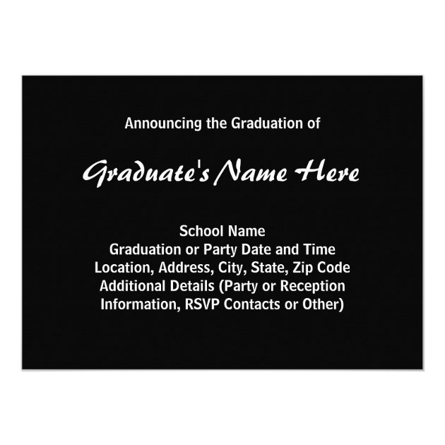 Modern Chic Graduation Announcement, Large 5.5x7.5 Paper Invitation Card