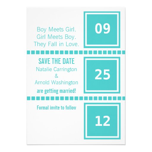 Modern Chic Squares Save the Date Announcement
