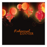 Modern Chinese Lanterns Wedding Rehearsal Dinner Invitations