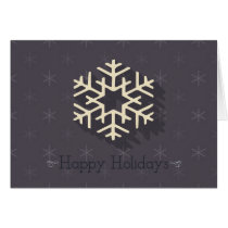 christmas, xmas, holidays, minimal, snowflake, snow, december, winter, modern, simple, Card with custom graphic design
