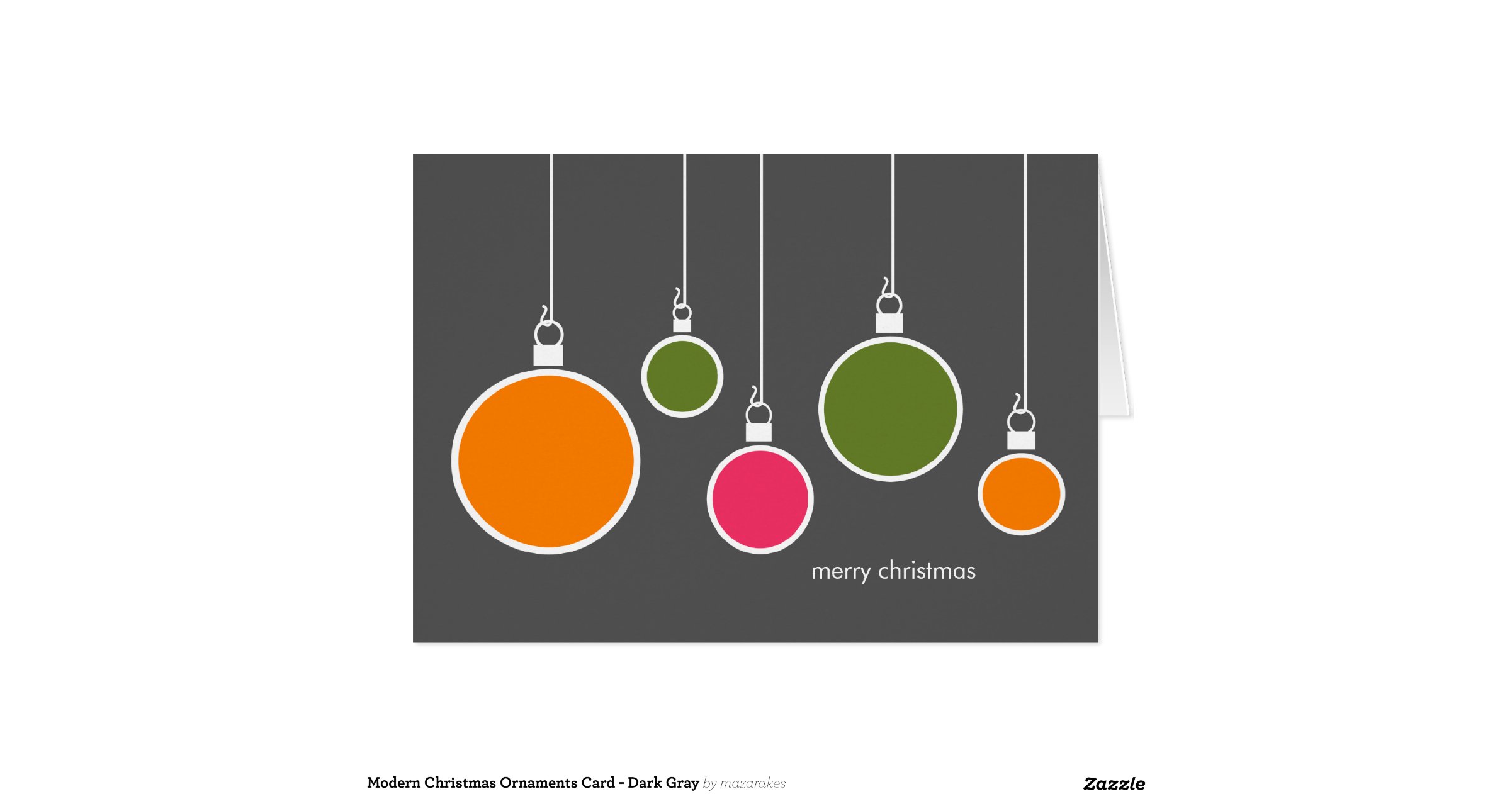 modern_christmas_ornaments_card_dark_gray