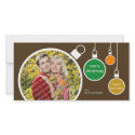 Modern Christmas Photo Card- Chocolate Brown photo cards