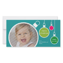 Modern Christmas Photo Card- Turquoise photo cards by mazarakes Modern Christmas Photo Card- Turquoise photo cards