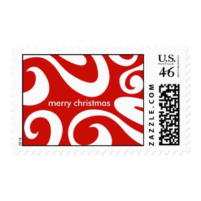 Modern Christmas Postage Stamp