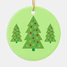Modern Christmas Tree Art Christmas Tree Ornament