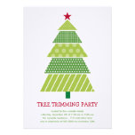 Modern Christmas Tree Holiday Party Invitation invitations