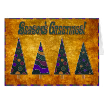 Modern Christmas Trees Xmas Card