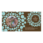 Modern Christmas Wreath Photo Card-Chocolate Brown