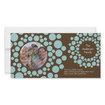 Modern Christmas Wreath Photo Card-Chocolate Brown photo cards by mazarakes Modern Christmas Wreath Photo Card-Chocolate Brown photo cards