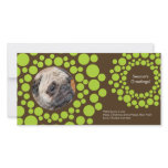 Modern Christmas Wreath Photo Card-Chocolate Brown