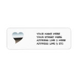 Modern Chrome Heart Custom Return Address Label