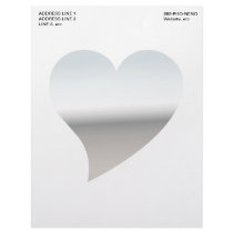 Modern Chrome Heart Custom Letterhead