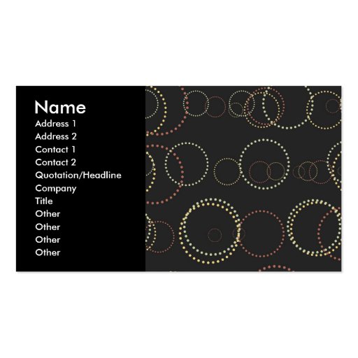 Modern Circles #2 Business Card (front side)
