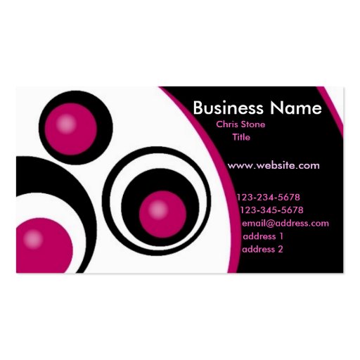 Modern Circles Business Card (front side)