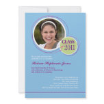 Modern Circles Graduation Photo Invitation