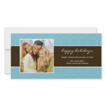 Modern Circles Holiday Photo Card - Turquoise photo cards by berryberrysweet Modern Circles Holiday Photo Card - Turquoise photo cards