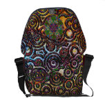 Modern Circles Pattern Collage Abstract Art Courier Bag