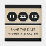 Modern Circles Save the Date Magnet, Black
