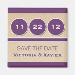Modern Circles Save the Date Magnet, Purple