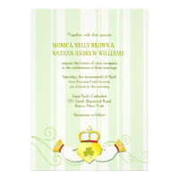 Modern Claddagh Heart Formal Irish Wedding Invites