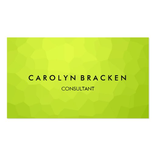 Modern Classy Green ElegantBusiness Card Business Cards (front side)