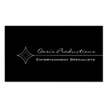 Modern Clean Diamond Business Card, Black & White