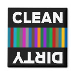 Modern Clean or Dirty Dishwasher Magnet