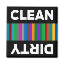 Modern Clean or Dirty Dishwasher Magnet magnets
