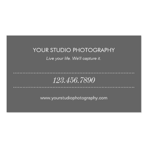 Modern Collage Business Card - Gray Business Cards (back side)