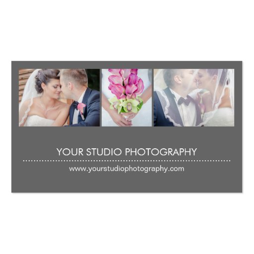 Modern Collage Business Card - Gray Business Cards