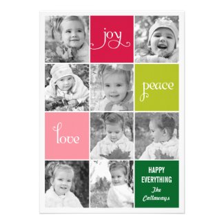 Modern Collage Holiday Photo Cards