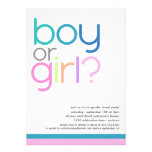Modern Color Gender Reveal Party Invitation
