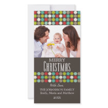 Modern Colorful Christmas Photo Card