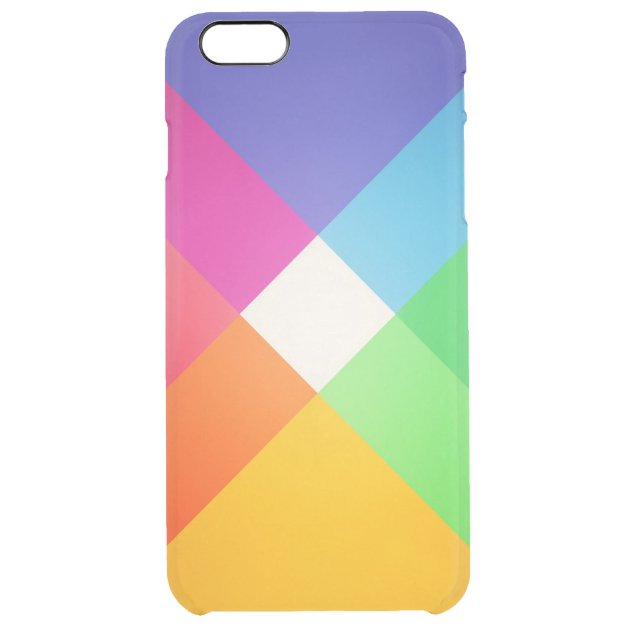 Modern Colorful Geometric Abstract Stylish Pattern Uncommon Clearlyâ„¢ Deflector iPhone 6 Plus Case