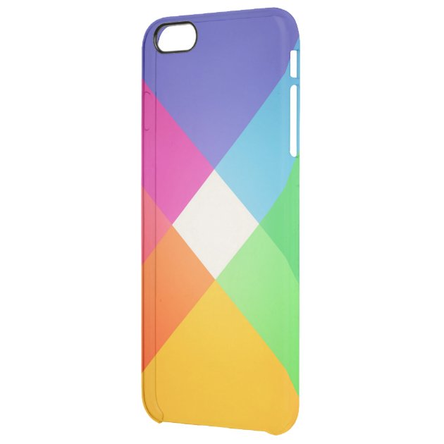 Modern Colorful Geometric Abstract Stylish Pattern Uncommon Clearlyâ„¢ Deflector iPhone 6 Plus Case