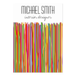 Modern Colorful Interior Designer Business Card