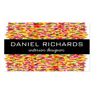 Modern Colorful Interior Designer Business Card