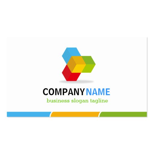 Modern Colorful Logo - Double Sided Design Business Cards (back side)