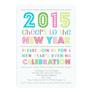 Modern Colorful New Years Eve Party Invitation