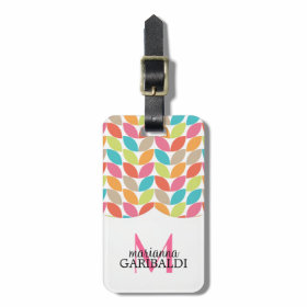 Modern Colorful Pattern Personalized Tags For Bags