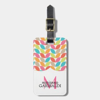 Modern Colorful Pattern Personalized Tags For Bags
