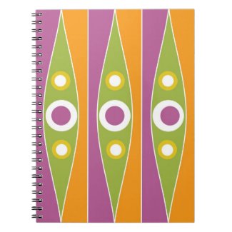 Modern Colorful Polka Dots Pattern Spiral Notebooks