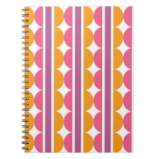 Modern Colorful Polka Dots Pattern Notebooks